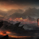 Illustration for article titled Concept Art Writing Prompt: When Scientists Gather on the Volcano Planet
